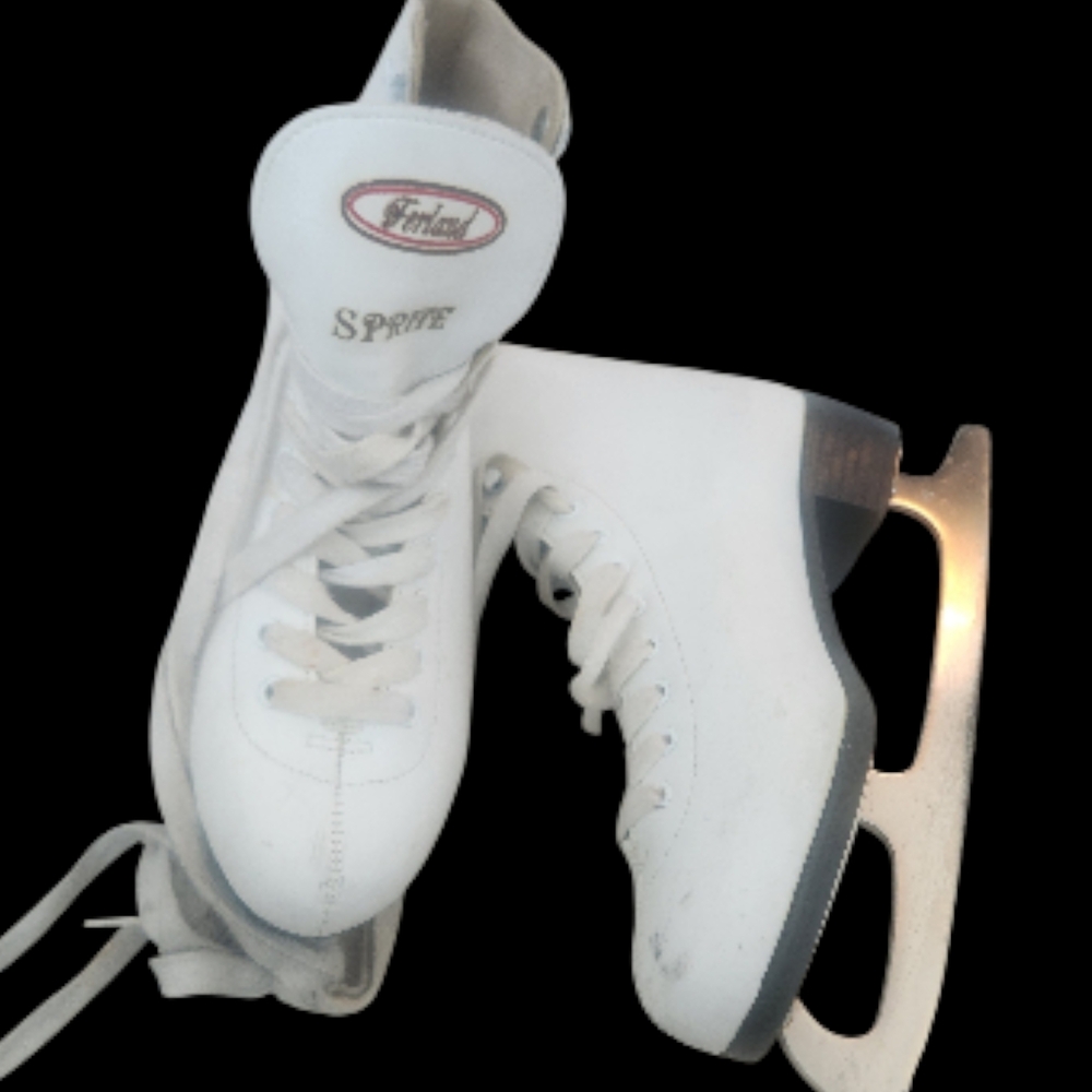 Ferland White Ice Figure Skates Fits Size 6 to 7